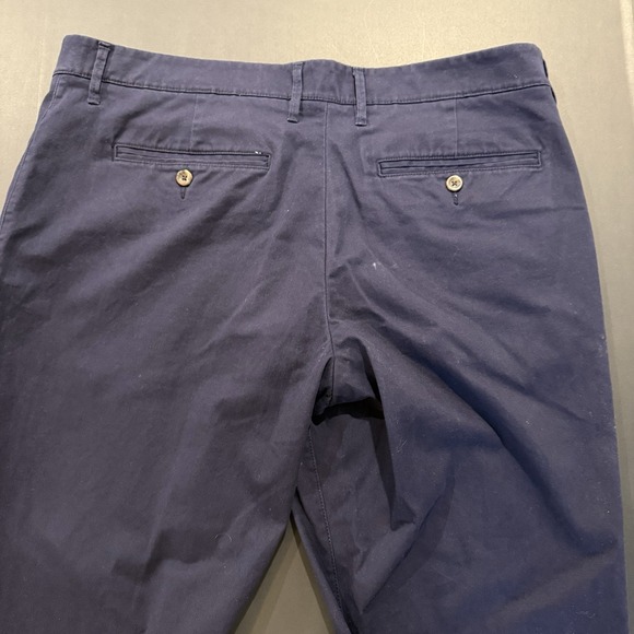 Goodfellow & Co. Men's 40x32 Navy Blue Flat Front Chino Casual Pants - Picture 6 of 8